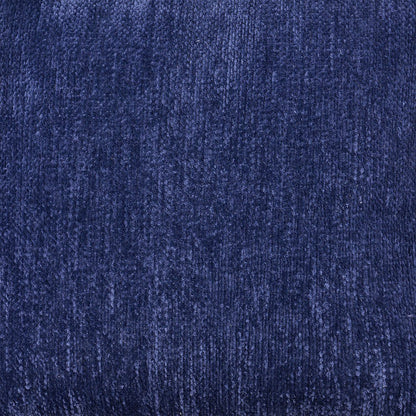 Yakar Chenille Indoor Pouf in Blue, 18" x 18" x 18"