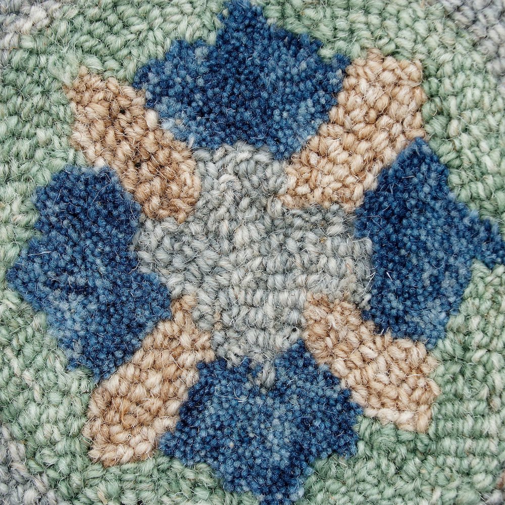RugsA Gray/Brown Suzani Wool Round Rug