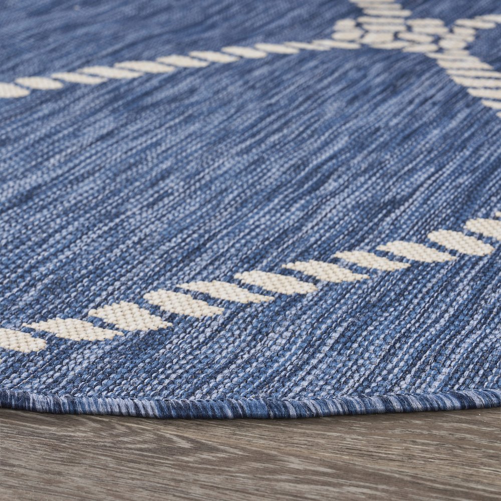 Nautical Knot Indoor Outdoor Round Rug