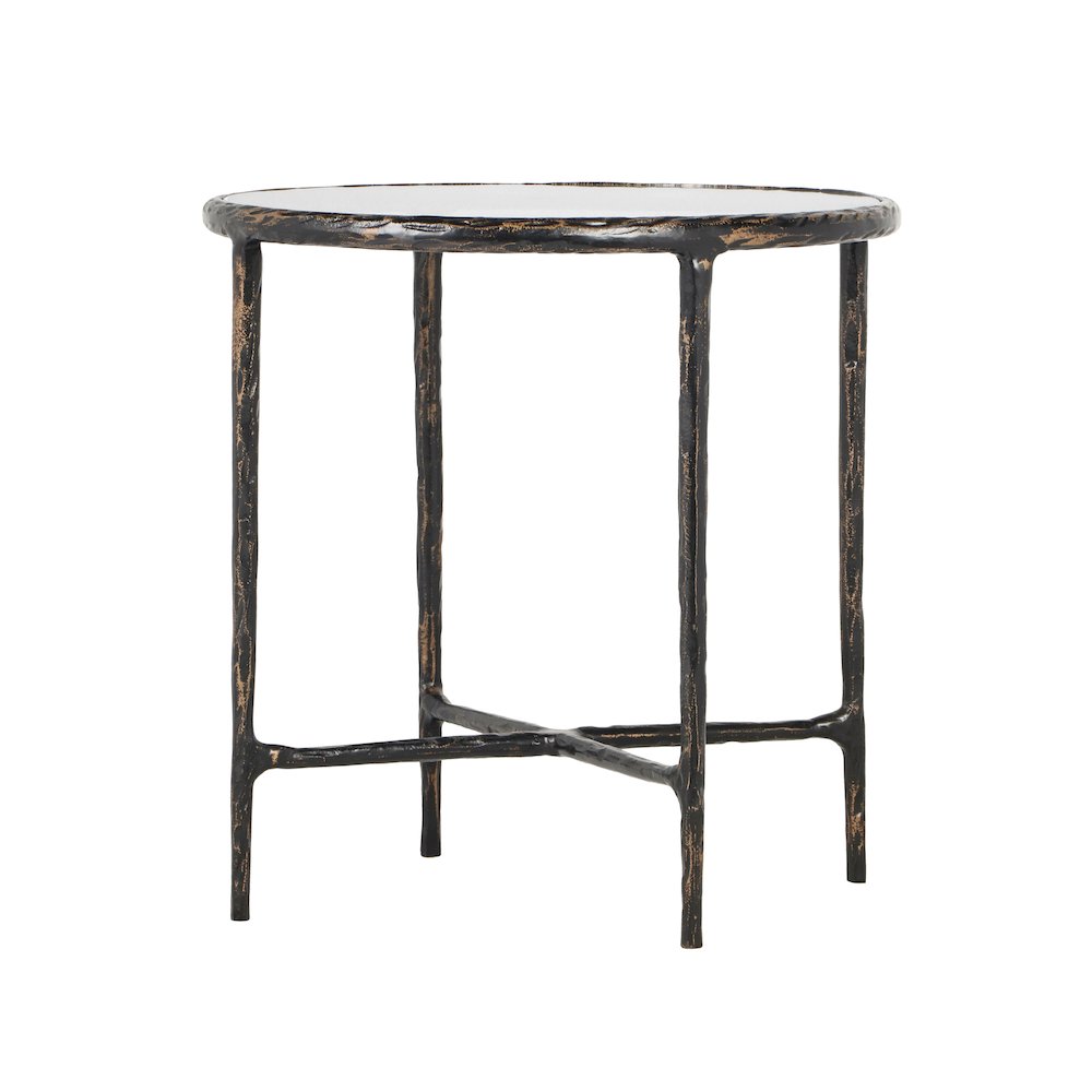 Bronze Industrial Solid Aluminum Hand-Made Round Side Table