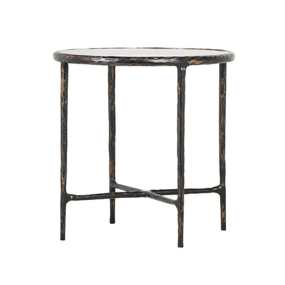 Bronze Industrial Solid Aluminum Hand-Made Round Side Table