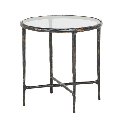 Bronze Industrial Solid Aluminum Hand-Made Round Side Table