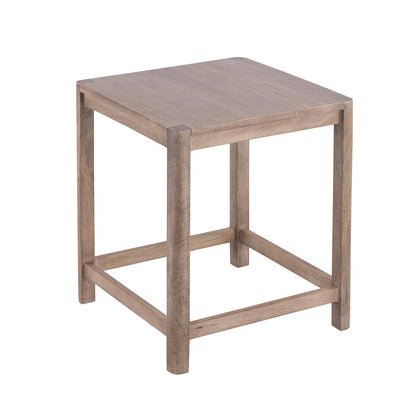 Brown Farmhouse Solid Hand-Made Wood Side Table