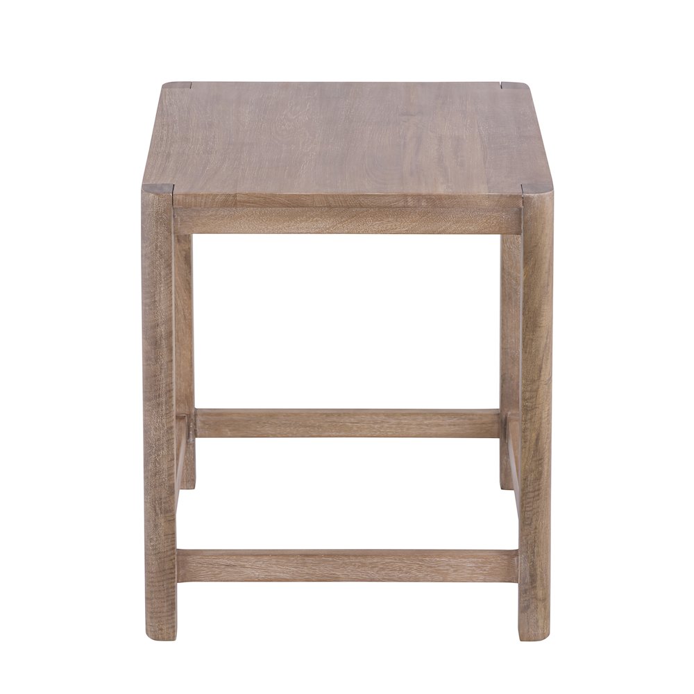 Brown Farmhouse Solid Hand-Made Wood Side Table