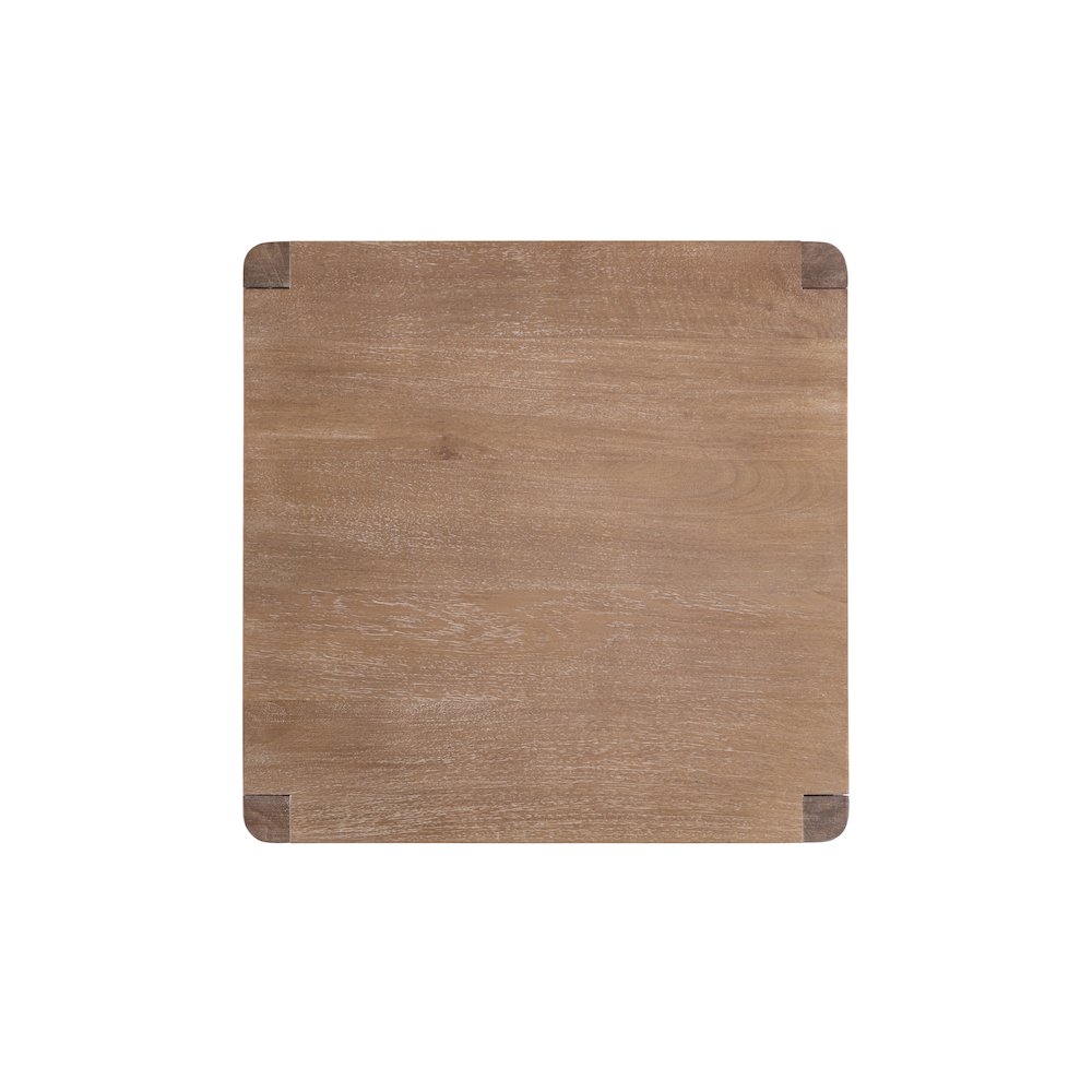 Brown Farmhouse Solid Hand-Made Wood Side Table