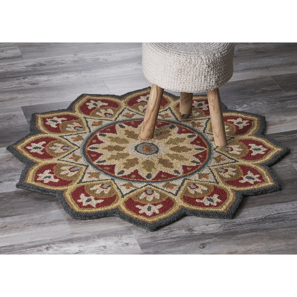 Red Sunflower Area Rug