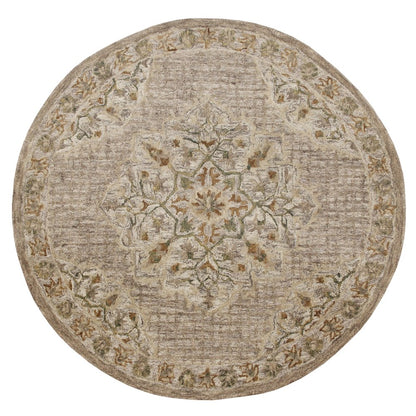 Traditional Cottage Medallion Round Rug