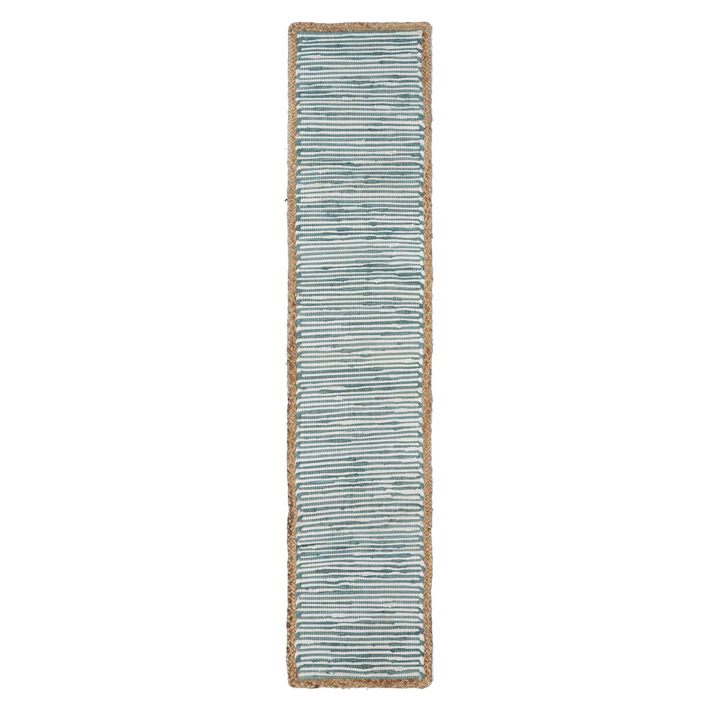Striped Blue Bordered Table Runner