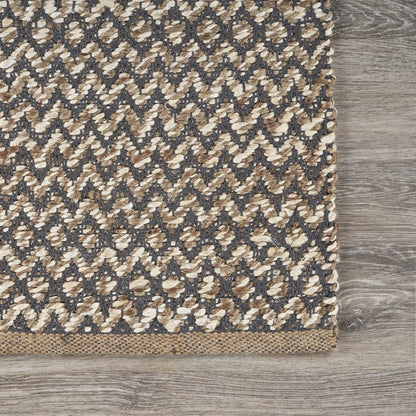 Reversible Deep Gray Chevron Runner