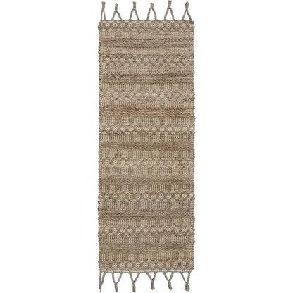 Delicate Natural Area Rug with Bordering