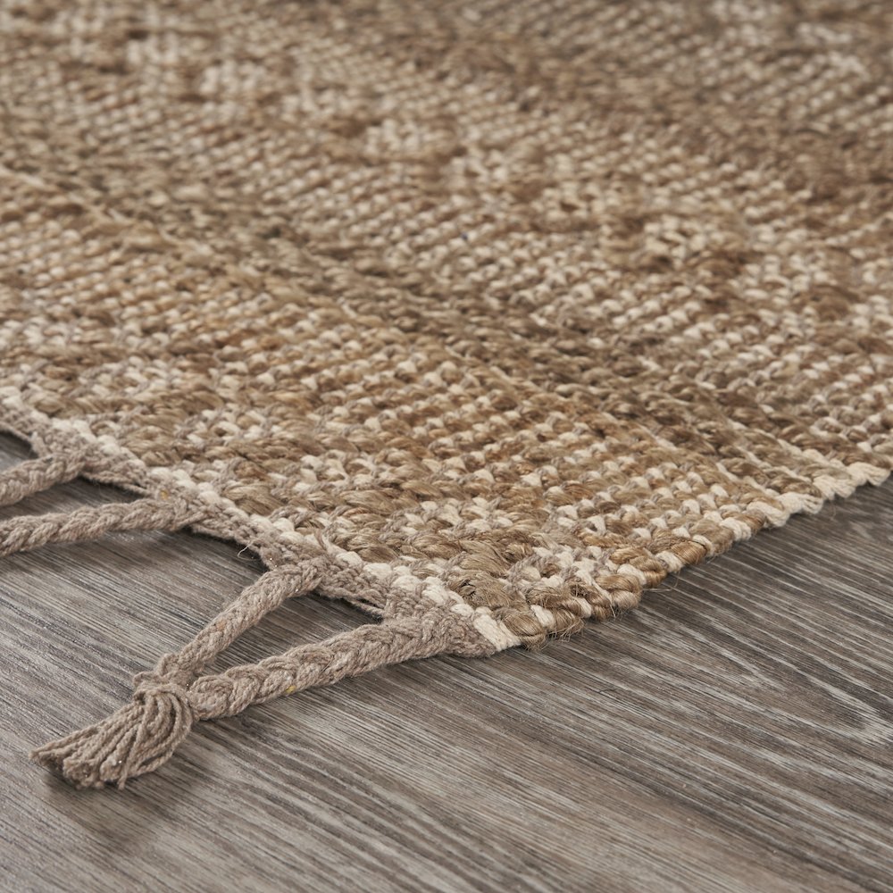 Delicate Natural Area Rug with Bordering