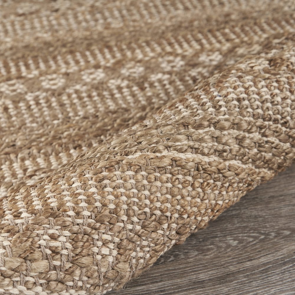 Delicate Natural Area Rug with Bordering
