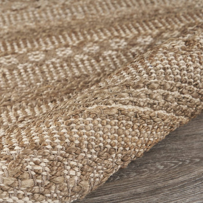 Delicate Natural Area Rug with Bordering