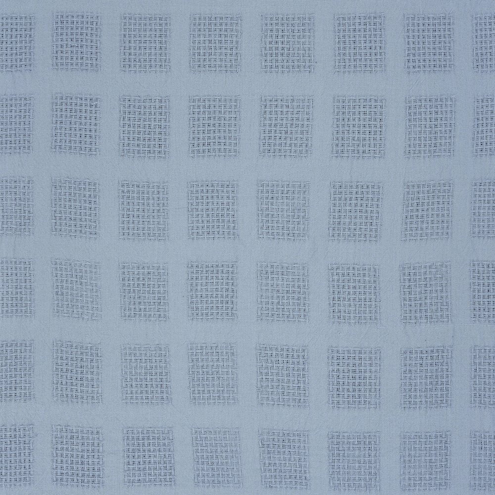 Blue Solid All-Natural Cotton Throw Blanket