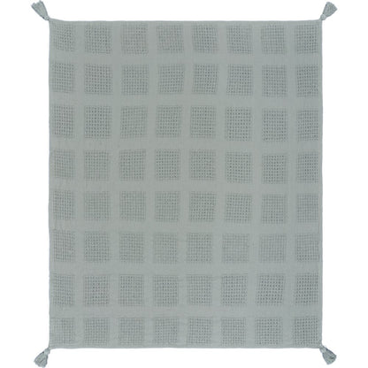 Green Solid All-Natural Cotton Throw Blanket