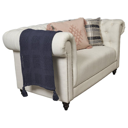 Indigo Solid All-Natural Cotton Throw Blanket