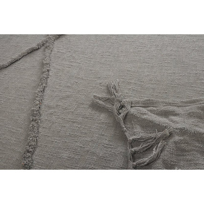 Evette Rios Diamond Tufted All-Natural Cotton Throw Blanket, Gray