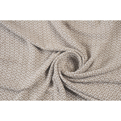 Tan/White Diamond All-Natural Cotton Throw Blanket