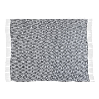 Blue/White Diamond All-Natural Cotton Throw Blanket