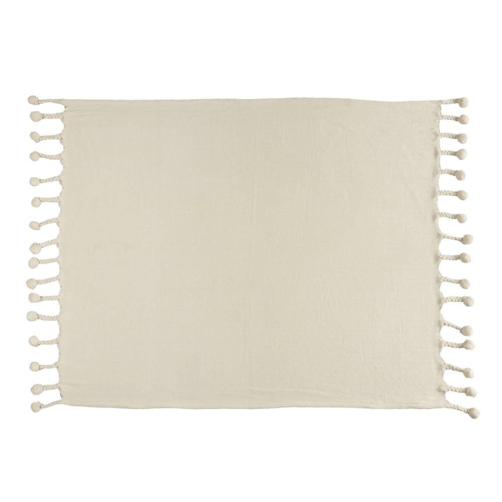 Cream Chevron All-Natural Cotton Throw Blanket