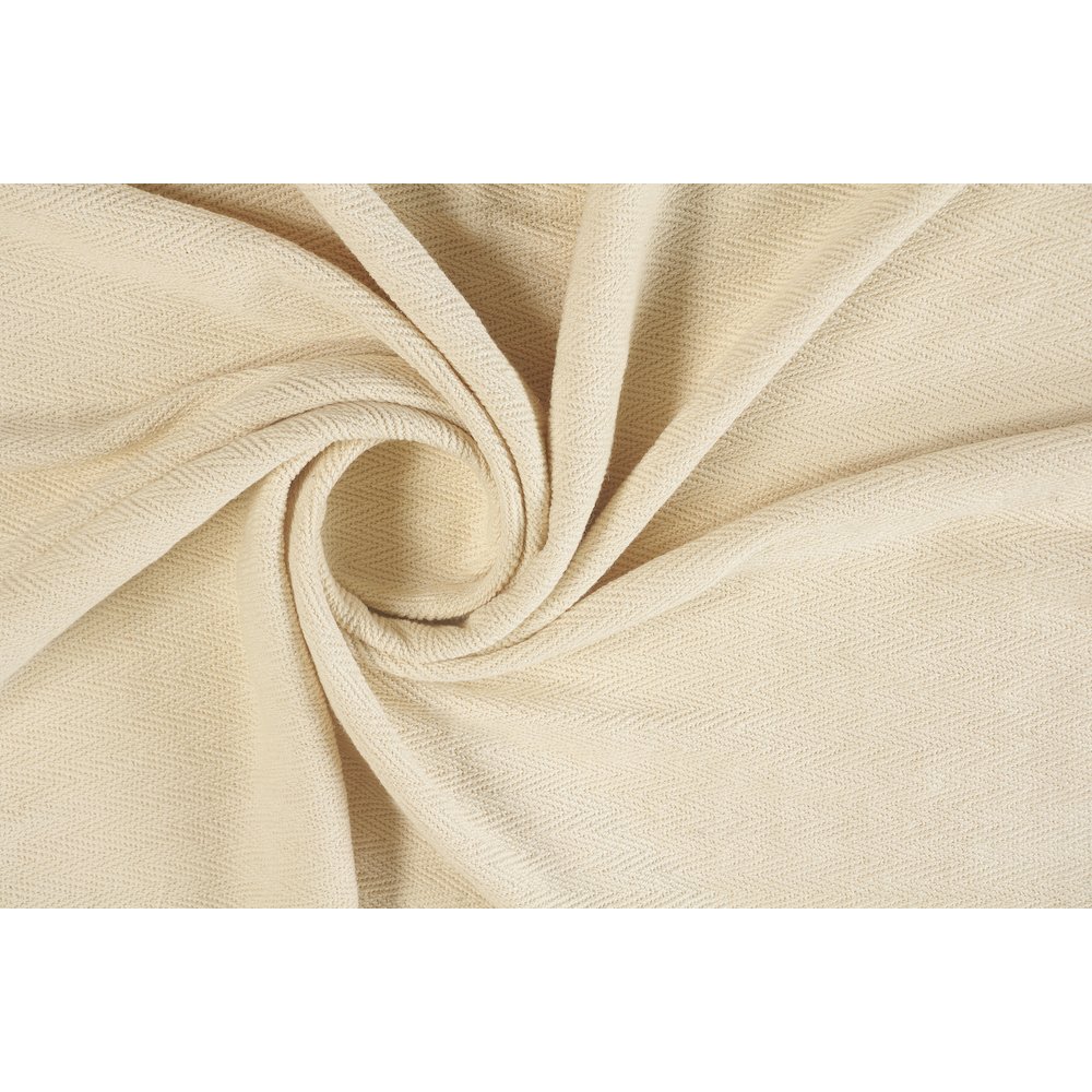 Cream Chevron All-Natural Cotton Throw Blanket