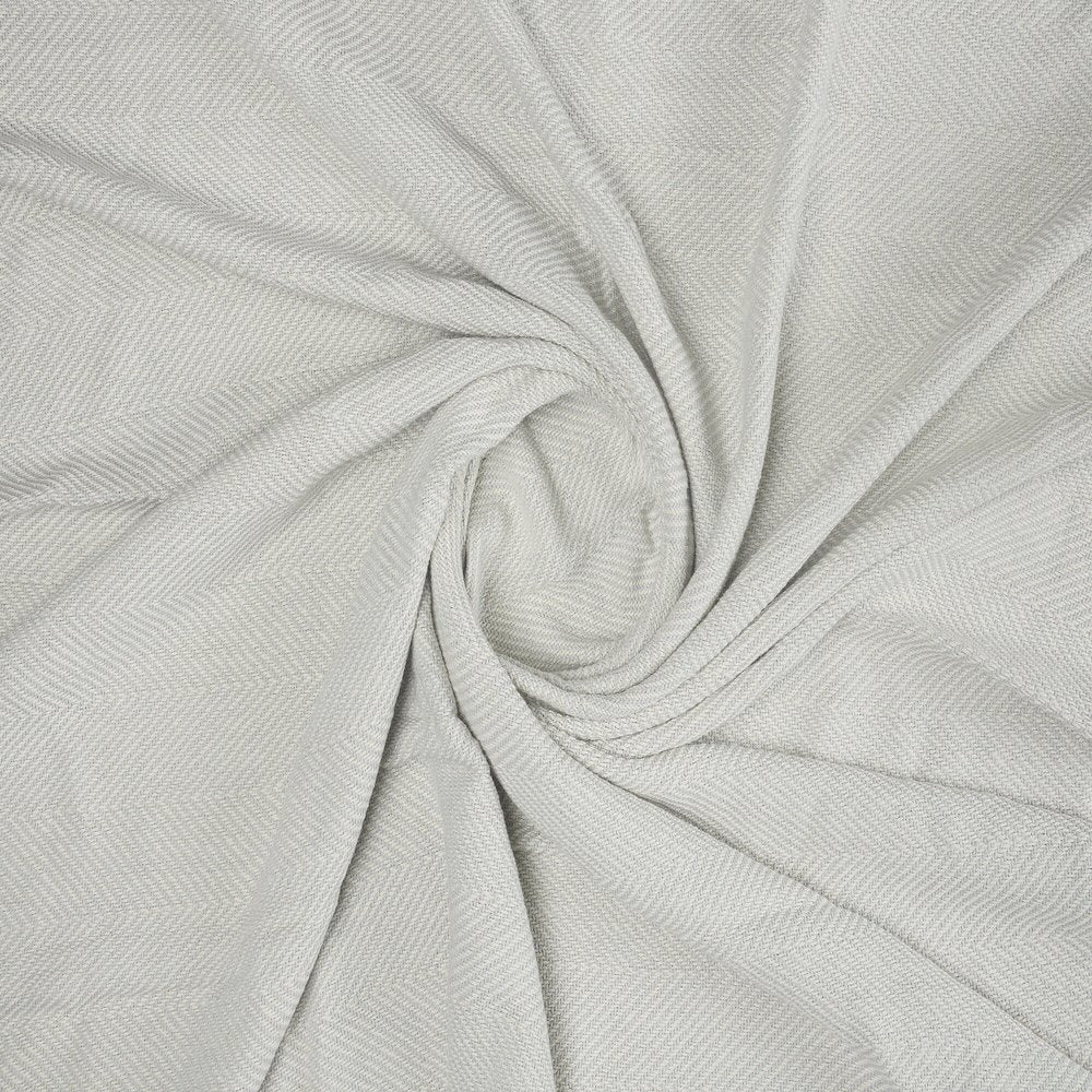 Grey/Cream Herringbone All-Natural Cotton Throw Blanket