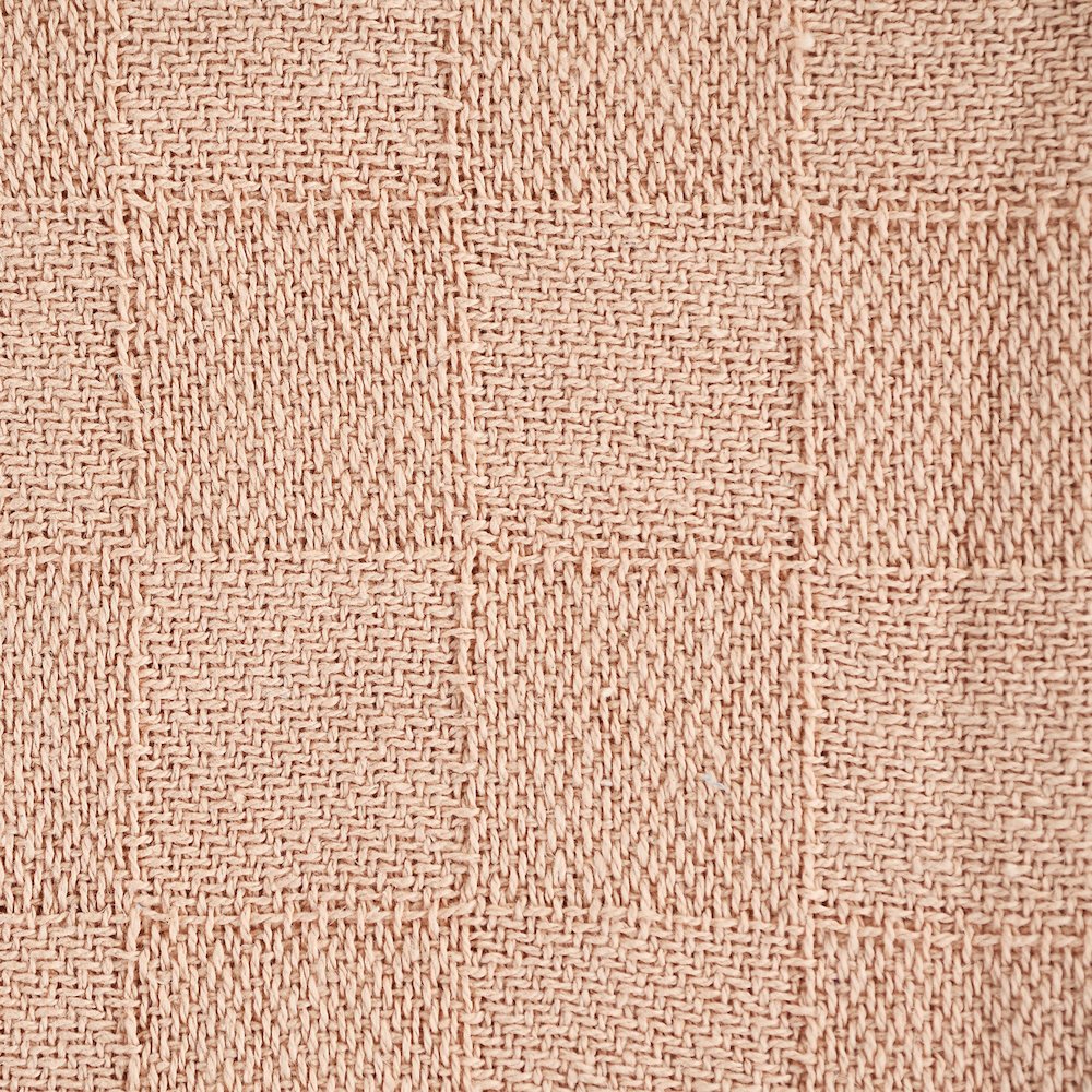 Peach Solid Hand-Woven All-Natural Cotton Throw Blanket