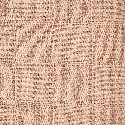 Peach Solid Hand-Woven All-Natural Cotton Throw Blanket