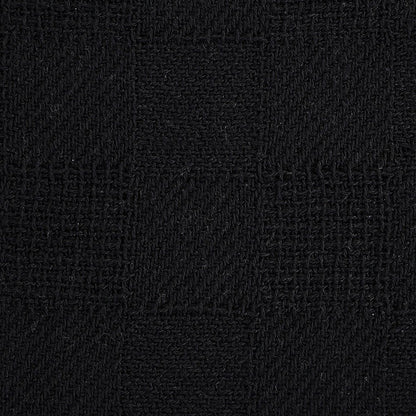 Black Solid Hand-Woven All-Natural Cotton Throw Blanket