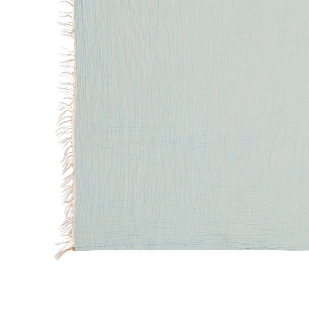 Sandy Farmhouse Solid Turkish Crinkled Cotton Throw Blanket with Fringe