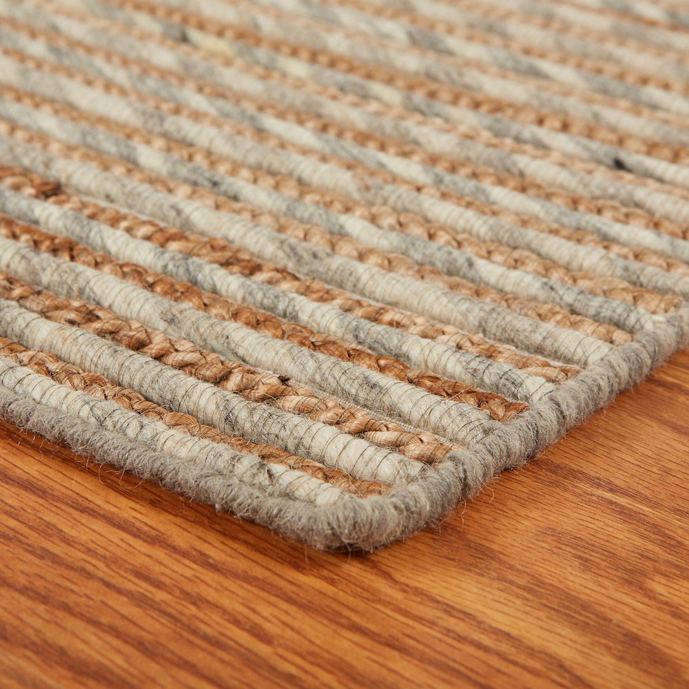 Silver and Jute Area Rug