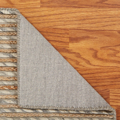 Silver and Jute Area Rug