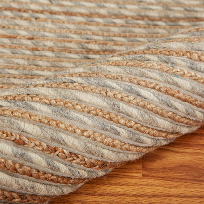 Silver and Jute Area Rug