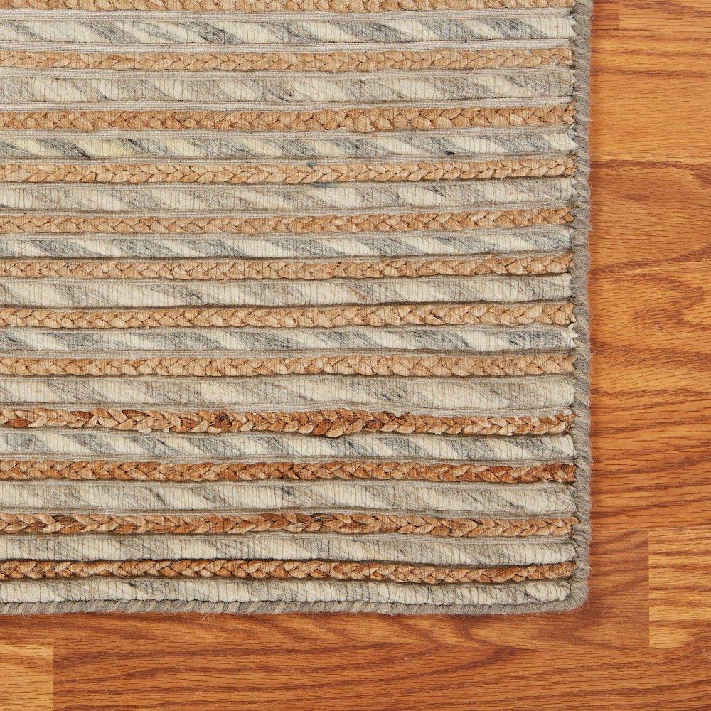 Silver and Jute Area Rug