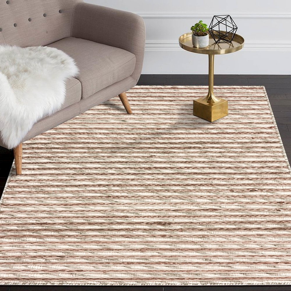 Silver and Jute Area Rug