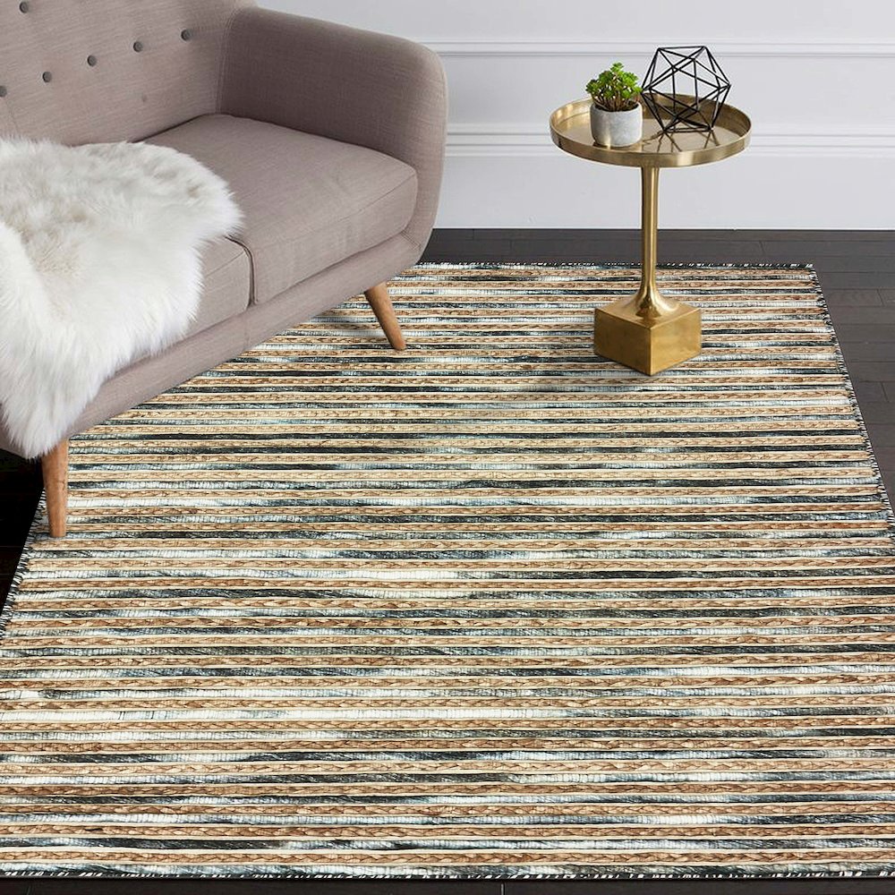 Charcoal Jute Area Rug