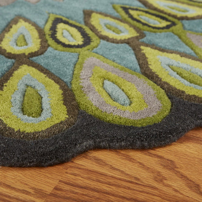 Traditional Peacock Indoor Area Rug