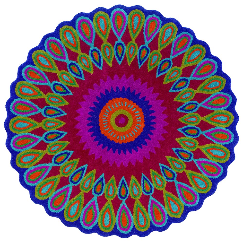 Pink Peacock Indoor Area Rug