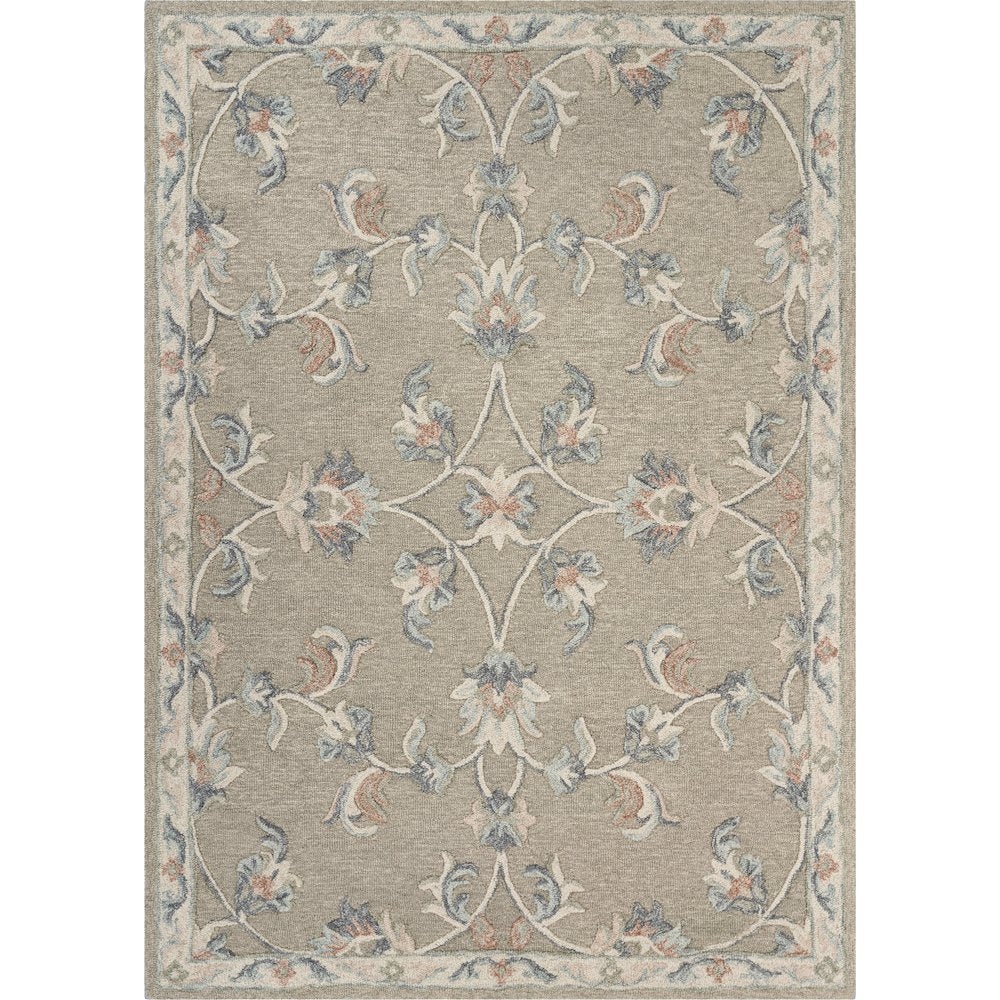 Mirroring Floral Bloom Area Rug 5'0"x7'0"