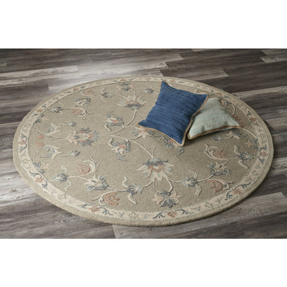 Mirroring Floral Bloom Area Rug 4'10" Round