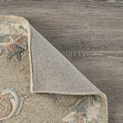 Mirroring Floral Bloom Area Rug 5'0"x7'0"