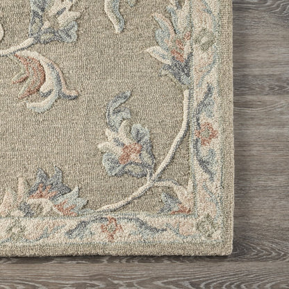Mirroring Floral Bloom Area Rug 5'0"x7'0"