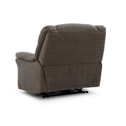 Brown Oversized Power Recliner Chair with Electric Recline, Wide Fabric Seat, USB Charging Port, Heavy-Duty Large Recliner