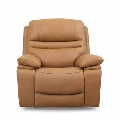 Leather Power Recliner Chair, Top Grain Upholstery, USB & USB-C, 360 lb Support