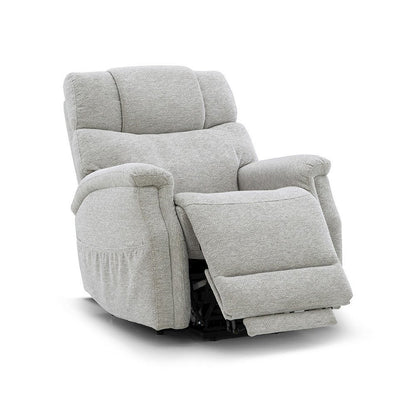 Light Gray Power Lift Recliner Chair for Elderly with USB and Electric Recline