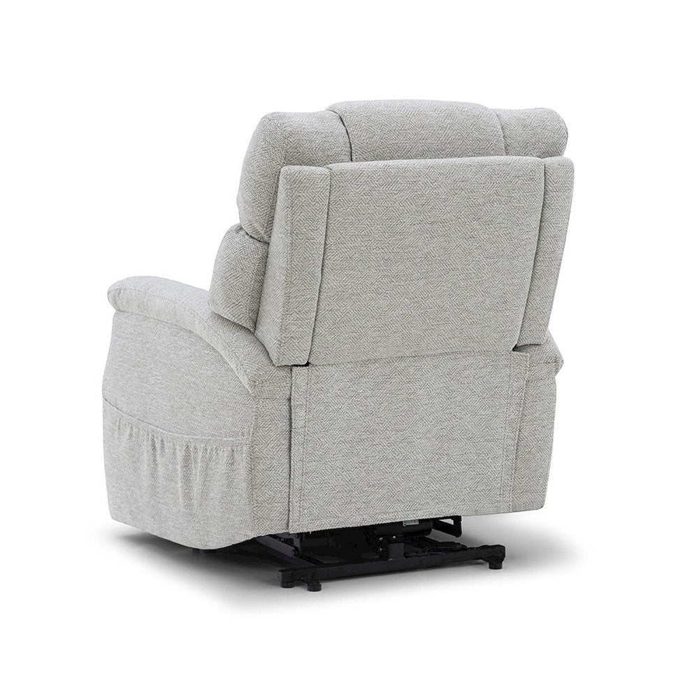 Light Gray Power Lift Recliner Chair for Elderly with USB and Electric Recline