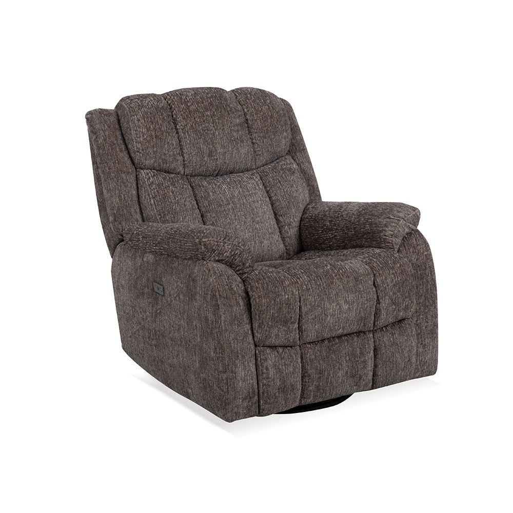 Fabric Power Recliner, Chrome Handle, USB-C, 360 lb Capacity, Calgary Mink