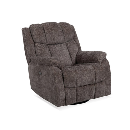 Fabric Power Recliner, Chrome Handle, USB-C, 360 lb Capacity, Calgary Mink
