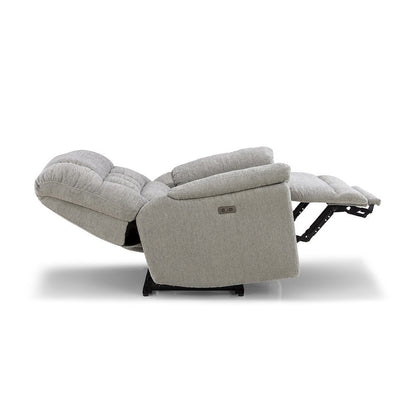 Light Gray Power Recliner Chair Oversized with Electric Recline and USB Port