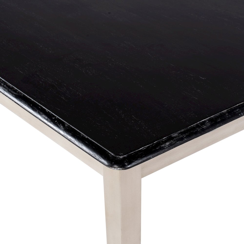 Shaker Rectangular Wood Dining Table - European Black Ash/Antique White